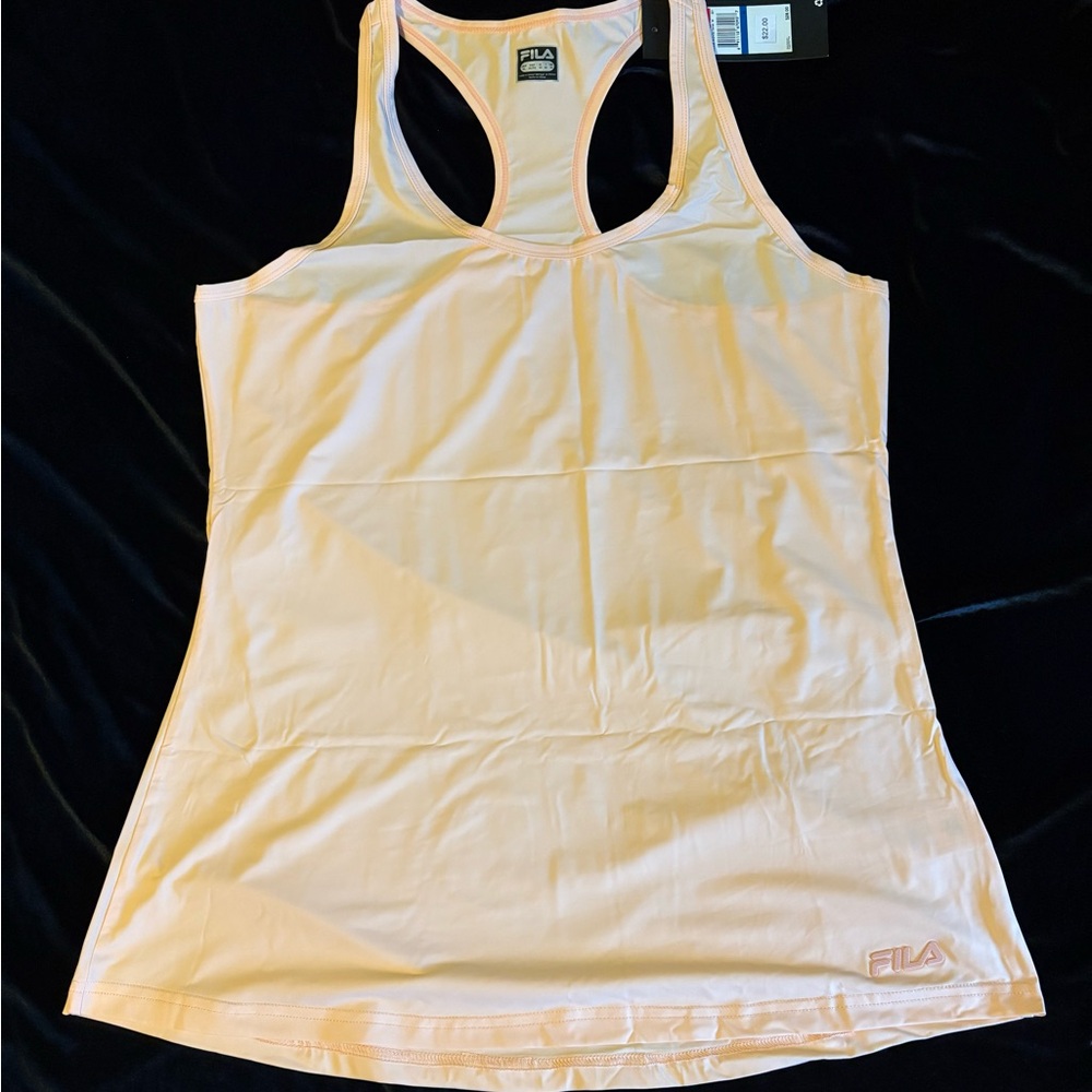 Fila Women's Light Cream Racerback Tank Top XL